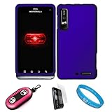 Magic Blue 2 Piece Protective Snap-On Hard Case Cover for Motorola Droid 3  ....