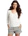 D.E.P.T. Women's Soft Cotton Knit Cardigan Sweater, Whisper White, Large
