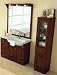 Bristol Dream Range COMP 125 Birch Wood Bathroom Vanity Set with Vanity Unit, Marble Top, White Basin, Mirror, Light, Wall Cabinet