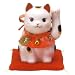 彩絵ふく福招き猫(左手・赤)(大)