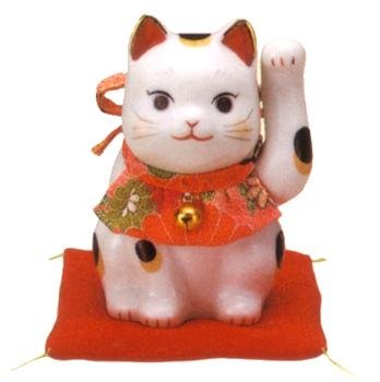 Cover image : 彩絵ふく福招き猫(左手・赤)(大)