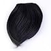 Top Plaza Girls Lovely Fashion False Bang Neat Fringe Hairpiece Clip in Front Hair Extensions Accessories ,8 Colors,32g/pc (Natural Black)