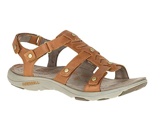 Merrell Women's Adhera Strap Sandal, Tan, 5 M US