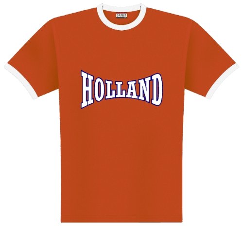 World of Football Ringer T-shirt lo2c Holland, orange – M