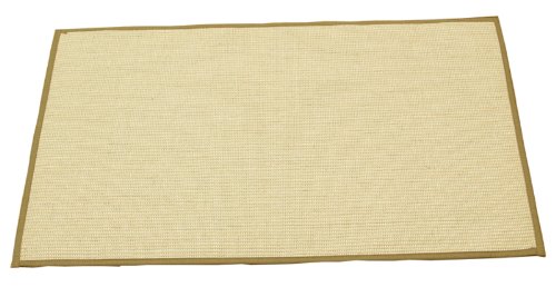 麻混マット 『DXシュタム平織』 ベージュ 60×90cm フェルト貼り 