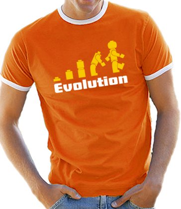 Touchlines Herren Kontrast / Ringer T-Shirt Evolution, orange/white, XXL, B5040 Preisvergleich