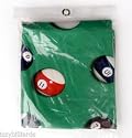 Green w Ball Design 7' or 8' Pool Table Billiard Cover W/ Corner Weights