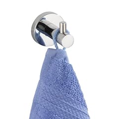 WENKO 17816100 Wandhaken Elegance Power-Loc - Befestigen ohne Bohren, Edelstahl rostfrei, � 4 x 5 cm