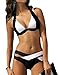 Roswear Women's Sexy Criss Cross Bandage Push Up Bikini Swimsuit