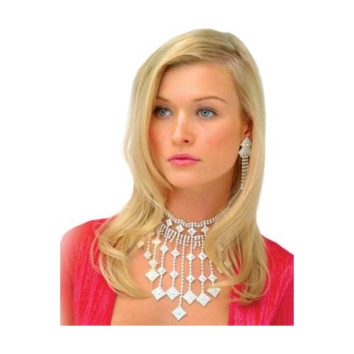 Sexy Valentine's Jewelry: Sexy Woman with Forplay Rhinestone Necklace