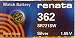 Renata Silver Oxide Watch Battery For 362 Button Cell