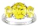 7.13CTW BELLA LUCE CANARY YELLOW DIAMOND SIMULANT AND WHITE DIAMOND SIMULANT STERLING SILVER RING