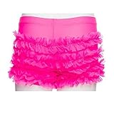 Lexi Luu Hot Pink Spandex Ruffle Bum Bootie Dance Cheer Shorts Girls 2-14