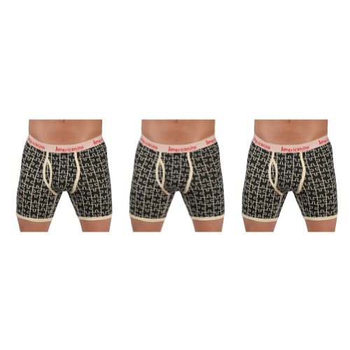 Mens 3 New Sexy Pack Boxer Brief Underwear by Americanino