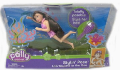 Polly Pocket Stylin' Pose Lila Swims in the Sea Doll Set