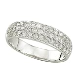 14K White Gold Diamond Wedding/Anniversary Band - 0.75 Ct.