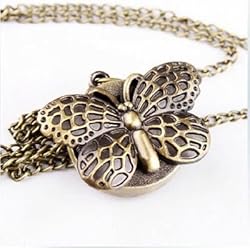 bronze pocket watch necklace
