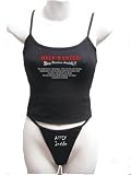 S.T.Ink Clothing Womens WANTED APPLY INSIDE Black Camisole & Thong Set