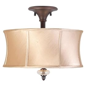 World Imports Lighting 8573-56 Chambord 3-Light Semi-Flush Mount Fixture, Weathered Copper by World Imports