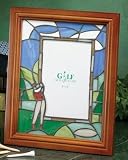 Stained Glass Vertical Golfer Frame