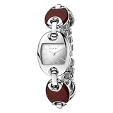 Gucci Women`s YA121516 Marina Chain Small Red Ceramic and Steel Bracelet Watch