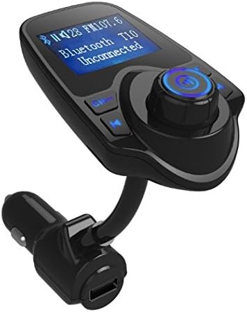 Belively Wireless Bluetooth Fm Transmitter Modulator Radio Adapter Car Kit Music Player  Music Control and Hands-free Call with USB Car Charger (Black 03)