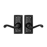 繊細な細工とアイアンの重厚な色合いが素敵なドアハンドル。ドアハンドル 63073