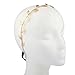 Lux Accessories Metal Leaf Textured Woven Stretch Headband