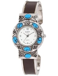 Golden Classic Womens 9106_S/Brown Earthy Tone Topaz Embellished Bezel Watch