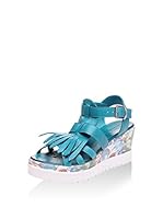 Bueno Sandalias de cuña (Azul)