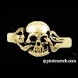 14k. Gold Pirate Skull & Snake Ring