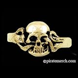 14k. Gold Pirate Skull & Snake Ring