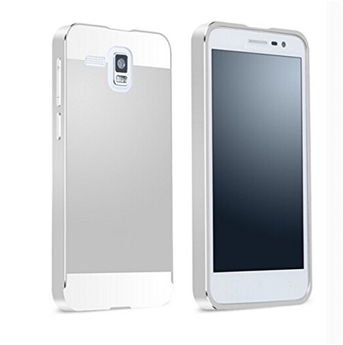 Tip-top® lenovoA8 A808T A806 Case,Aluminum Metal Bumper Frame Case with Acrylic Back Plate Cover for lenovo A806 A808T A8(silver)