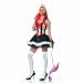 Queen of Hearts Halter Top Costume Dress With Tiara and Stockings (Women's Adult Medium / Large 8 - 14)