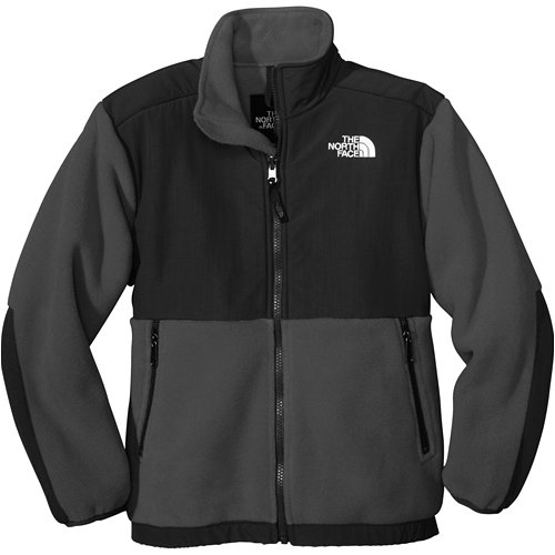the north face youth denali fleece jacket x large charcoal heather gray black up more detail click!