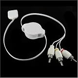 Retractable AV Audio Video Cable for Creative Zen Vision:M 30GB 60GB