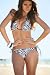 BUSY SUMMER DESIGNER ZEBRA STRIPE TIE SIDE BIKINI WITH SLIDING TRIANGLE TOP - THIS SEASON'S MUST HAVE