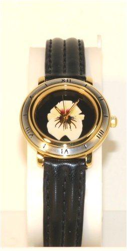 Images By ChrisC Watches, Soft Yellow Miltoniopsis Orchid - Small (Woman's) Wrist Watch with Black Leather Band, Womens Watches, Womens Images By ChrisC Watches