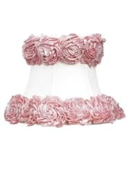 Chandelier Shade - Ring of Roses on white