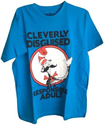 Doctor Seuss Cat in the Hat Tee Shirt "Cleverly Disguised" Medium