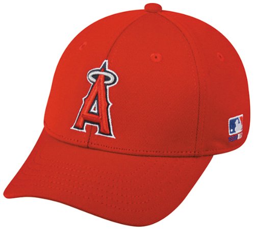 MLB BAMBOO Flex FITTED Lg/XL Los Angeles ANGELS Home RED Hat Cap
