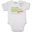Dirty Fingers  Future Computer Geek (Genius) just like my Dad  Baby & Toddler Short Sleeve Bodysuit / BabyGrow, 3-6 months, White