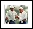 Tiger Woods PGA Golf Framed 8x10 Photograph Talking with Arnold Palmer