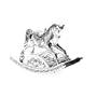 Wallace Silverplated Baby Musical Rocking Horse With Antique Finish