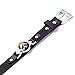 Hot PS4 Game Overwatch Alloy Logo Bracelet Fashion Black Leather Wristband Bracelet