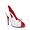 White/Red Patent