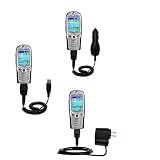 Deluxe Kit for the Orange SPV E200 includes a USB cable with Car and Wall Charger - Gomadic Brand w/ TipExchange Technology