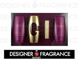 GIFT SET- GUESS GOLD by PARLUX - 2.5 oz EDP Spray, 3.4 oz Shimmering Body Lotion, 3.4 oz Body Wash/Shampoo, 0.25 Perfumed Shimmer Stick - NEW