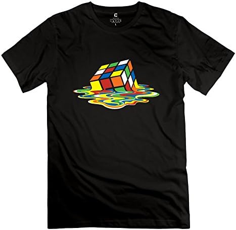 BXGD- Men's Unique Tees The Big Bang Theory Rubik Cube Size M Black