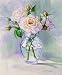 Art Poster Print - White Satin Rose - Artist: Mary Kay Krell - Poster Size: 9 X 11 inches